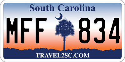 SC license plate MFF834