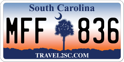 SC license plate MFF836