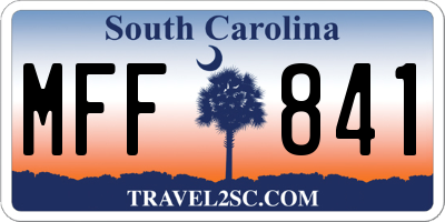 SC license plate MFF841
