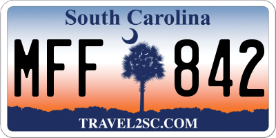 SC license plate MFF842