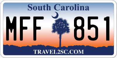 SC license plate MFF851