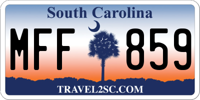 SC license plate MFF859