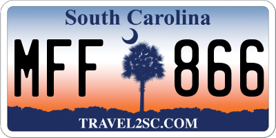 SC license plate MFF866