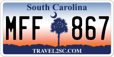 SC license plate MFF867