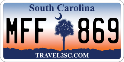 SC license plate MFF869