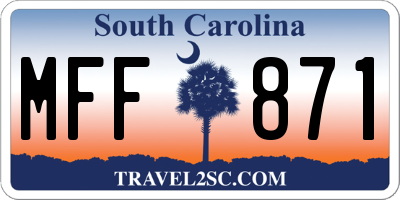SC license plate MFF871