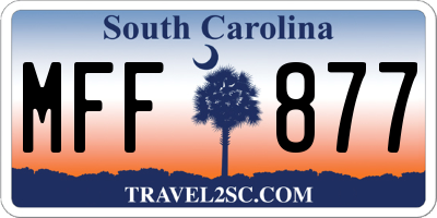 SC license plate MFF877