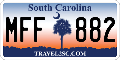 SC license plate MFF882