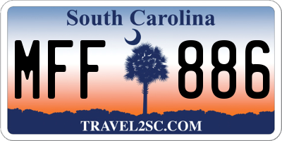 SC license plate MFF886