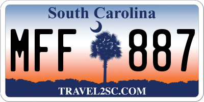 SC license plate MFF887
