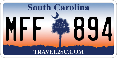 SC license plate MFF894