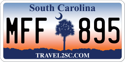 SC license plate MFF895
