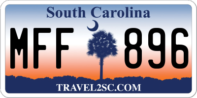 SC license plate MFF896
