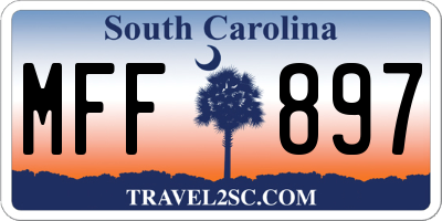 SC license plate MFF897