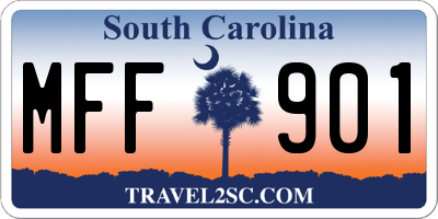 SC license plate MFF901