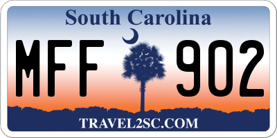 SC license plate MFF902
