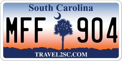 SC license plate MFF904