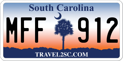 SC license plate MFF912