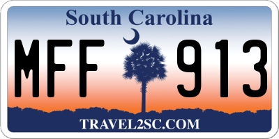 SC license plate MFF913