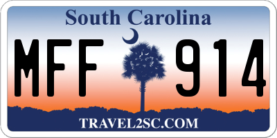 SC license plate MFF914