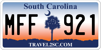 SC license plate MFF921