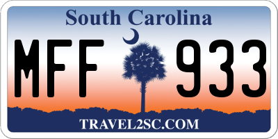 SC license plate MFF933