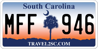 SC license plate MFF946
