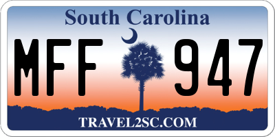SC license plate MFF947