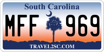 SC license plate MFF969