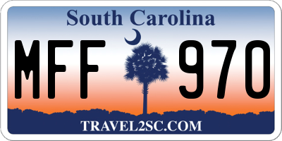 SC license plate MFF970