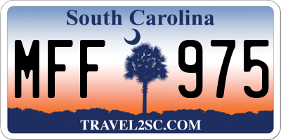 SC license plate MFF975