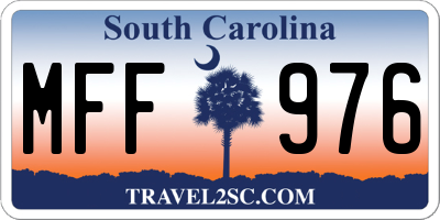 SC license plate MFF976