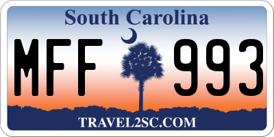 SC license plate MFF993