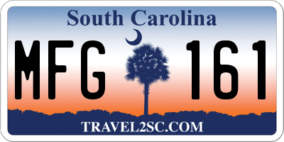 SC license plate MFG161