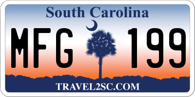 SC license plate MFG199