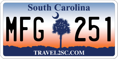 SC license plate MFG251