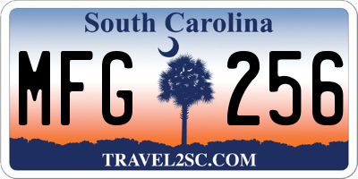 SC license plate MFG256