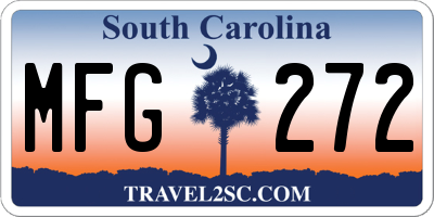 SC license plate MFG272