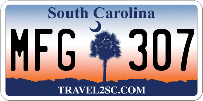 SC license plate MFG307