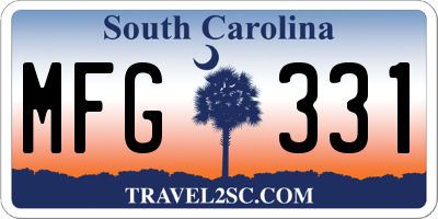SC license plate MFG331
