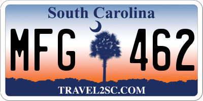 SC license plate MFG462