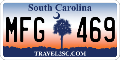 SC license plate MFG469