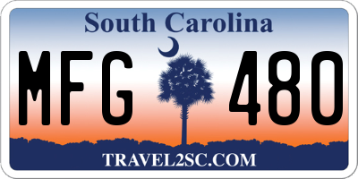 SC license plate MFG480