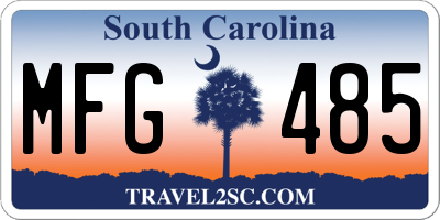 SC license plate MFG485