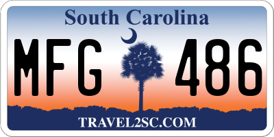 SC license plate MFG486