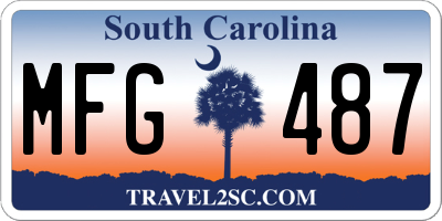 SC license plate MFG487