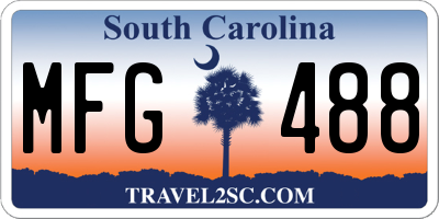 SC license plate MFG488