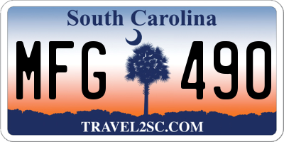 SC license plate MFG490