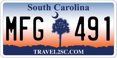 SC license plate MFG491