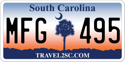 SC license plate MFG495